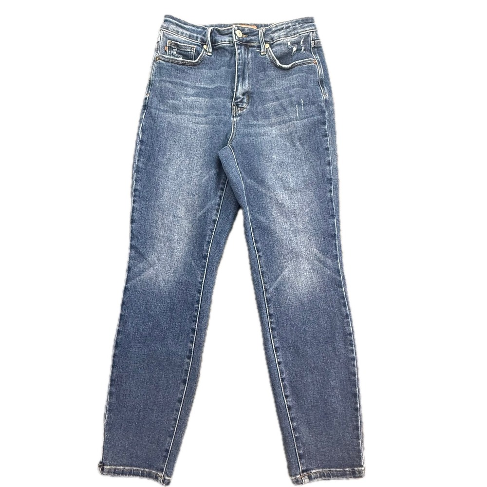 Judy Blue Los Angeles Slim Fit High Rise Distressed Blue Jeans Womens Size 9 29